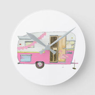 Horloge Ronde Caravane de Pink She Shed Vintage
