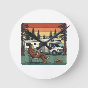 Horloge Ronde Caravane Motorhome Vintage Aventure Bigfoot