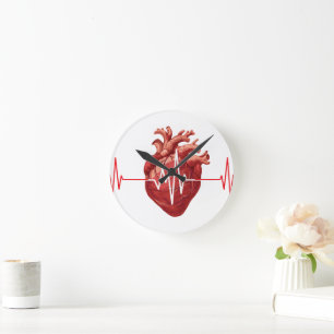 Horloge Ronde cardiologue médecin du cœur Je Vous Écoute Compass