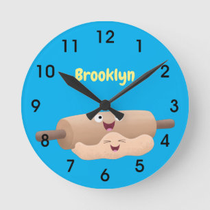 Horloge Ronde Caricature à pâte molle et à pâte molle