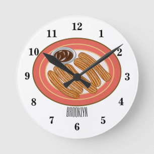 Horloge Ronde Caricature de Churro