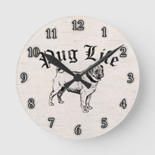 Horloge Ronde Carlin Life Funny Chien Gangster