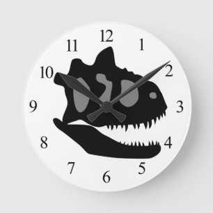 Horloge Ronde Carnotaurus Skull