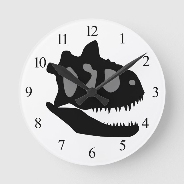 Horloge Ronde Carnotaurus Skull (Recto)