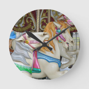 Horloge Ronde Carousel horses