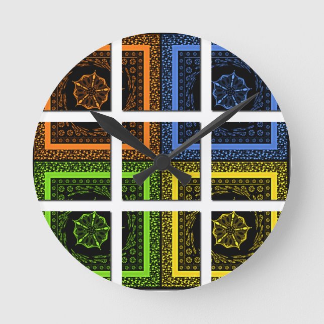 Horloge Ronde Carré dans une boîte (Recto)