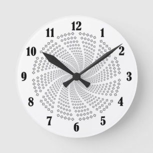 Horloge Ronde carré diamant noir cadres déco