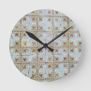 Horloge Ronde Carrelage portugais vintage
