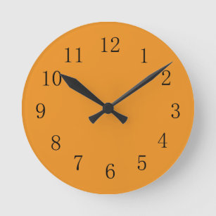 Horloge Ronde Carrot Orange Color Kitchen Wall Clock