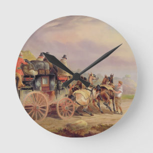 Horloge Ronde Cars de courrier sur la route : Le "mercure"