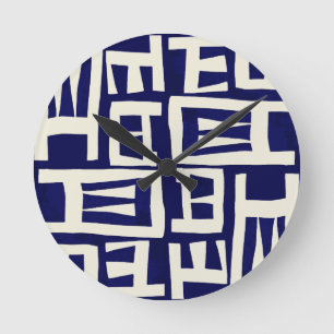 Horloge Ronde Carte africaine - Ivoire Marine