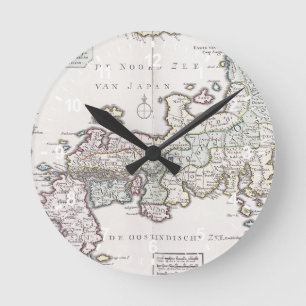 Horloge Ronde Carte antique du Japon   1769