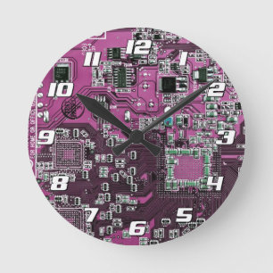 Horloge Ronde Carte circuit imprimé circuit imprimé circuit viol