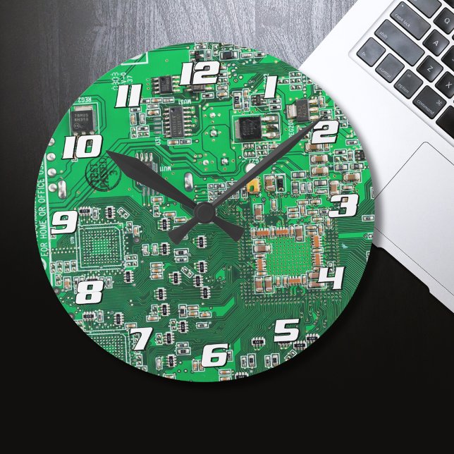 Horloge Ronde Carte circuit imprimé circuit vert PCB (Créateur téléchargé)