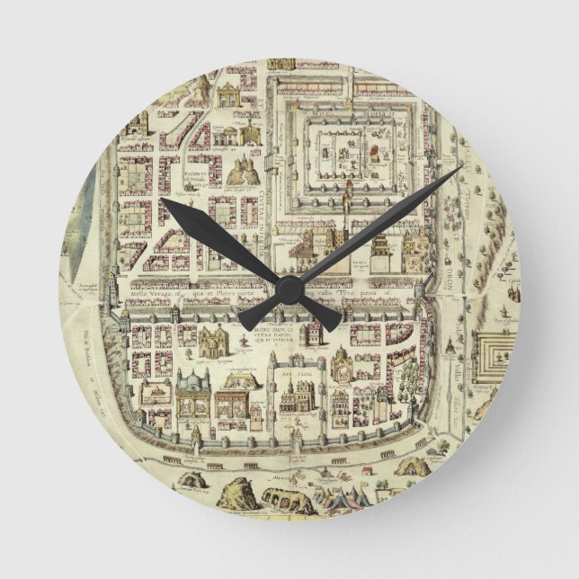 Horloge Ronde Carte de Jérusalem et des environs, de 'C (Recto)