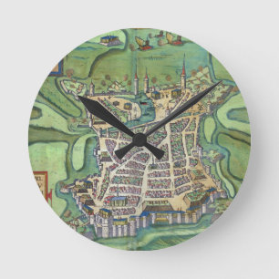 Horloge Ronde Carte de La Rochelle, de 'Civitates Orbis Terrarum