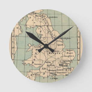 Horloge Ronde Carte de la vieille Angleterre