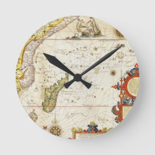 Horloge Ronde Carte de l'Afrique de l'Est et de Madagascar, 1596