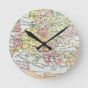 Horloge Ronde Carte de l'Europe   la troisième croisade