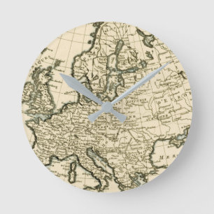 Horloge Ronde Carte de l'Europe par Guillaume Raynal