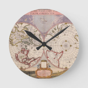 Horloge Ronde Carte du monde antique