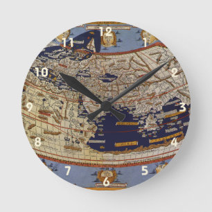 Horloge Ronde Carte du monde antique Ptolémée, Johannes d'Arnshe