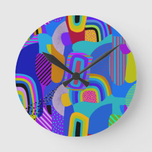 Horloge Ronde Carte du paysage maximaliste africain
