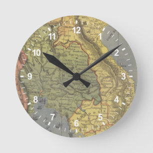 Horloge Ronde Carte du royaume du Siam