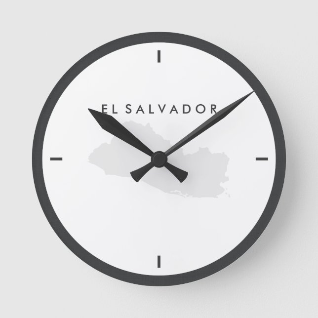 Horloge Ronde Carte du Salvador (Recto)