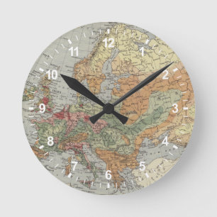 Horloge Ronde Carte européenne de la densité de population
