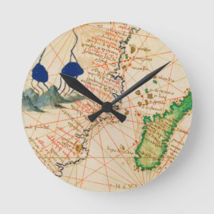 Horloge Ronde Carte Madagascar