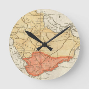 Horloge Ronde Carte vintage de l'Arabie Saoudite (1780)