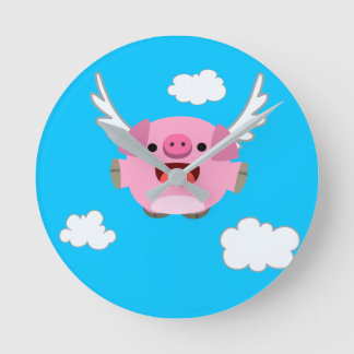 Horloge Ronde Cartogramme volant mignon