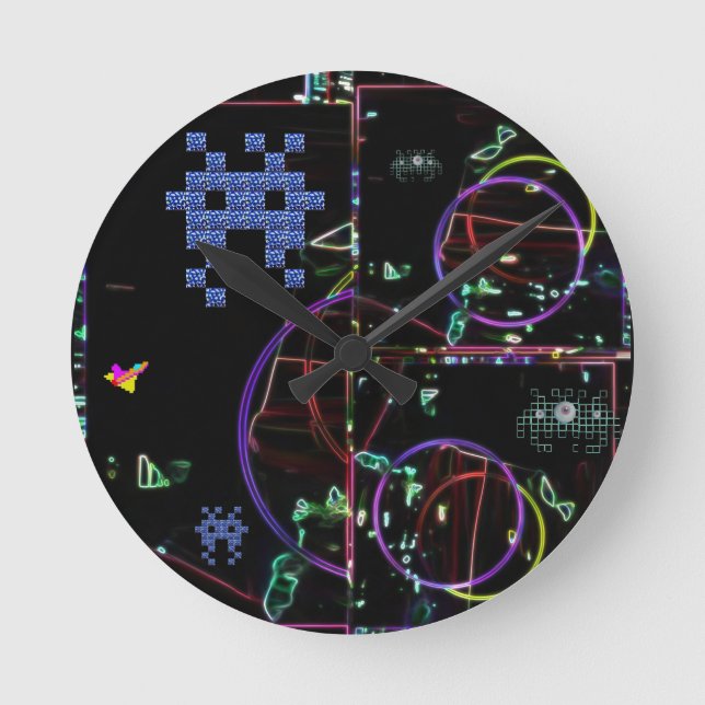 Horloge Ronde Cascade de jeux électroniques (Recto)