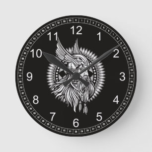 Horloge Ronde Casque aimanté Viking Warrior