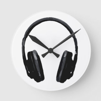 Horloge Ronde Casque Pop Art
