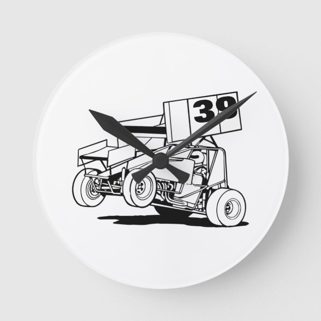 Horloge Ronde Casquette auto Sprint personnalisé, Customisez-le (Recto)