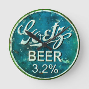Horloge Ronde Casquette Rustique de bouteille de bière