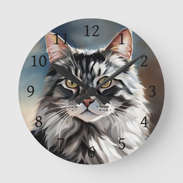 Horloge Ronde Cat numérique 765 (Recto)