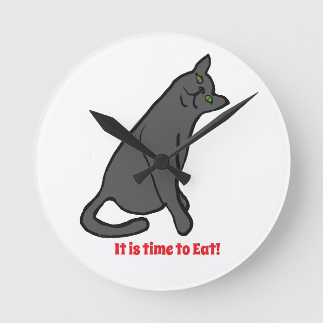Horloge Ronde Cat Wall Clock (Recto)