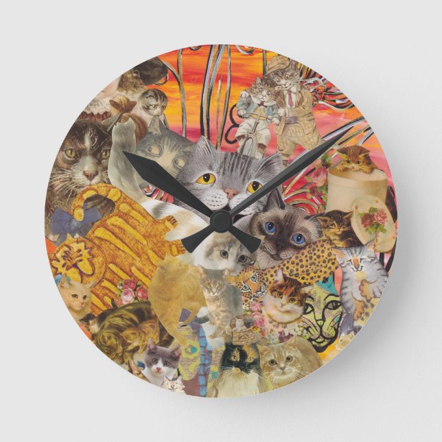 Horloge Ronde Cats (Recto)