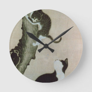 Horloge Ronde Cats, 17th century (ink on silk)