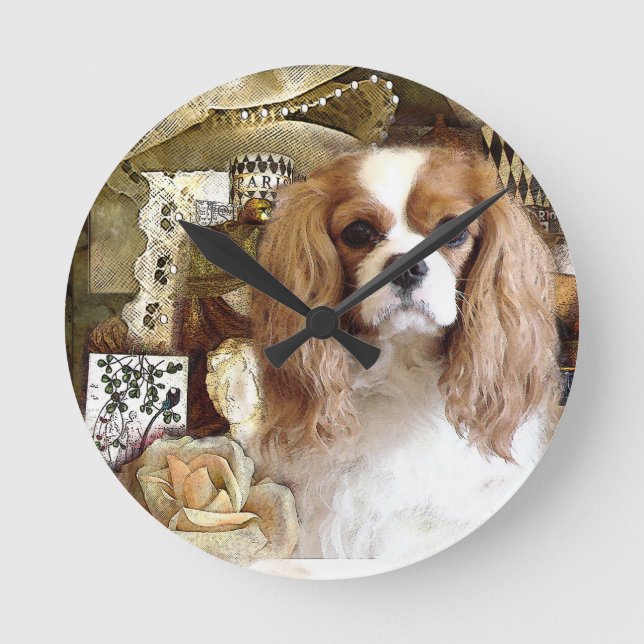 Horloge Ronde Cavalier King Charles Spaniel (Recto)