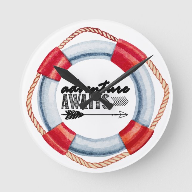 Horloge Ronde Cercle de vie d'aventure (Recto)