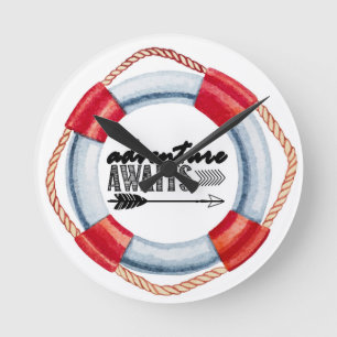 Horloge Ronde Cercle de vie d'aventure