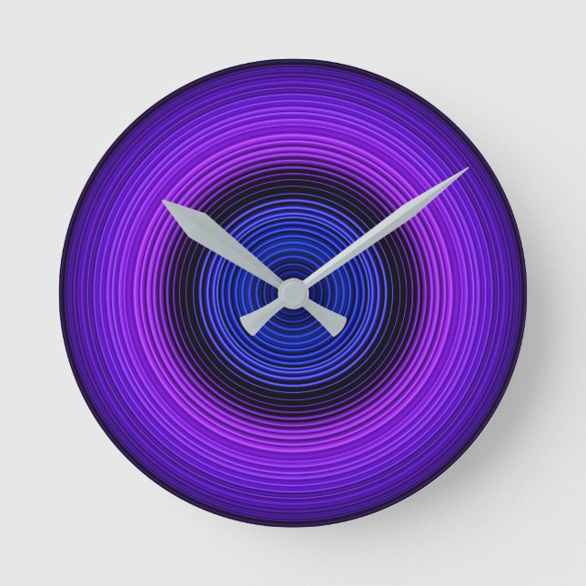 Horloge Ronde Cercles - Bleu (Recto)