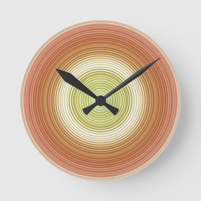 Horloge Ronde Cercles - couleurs agrumes (Recto)