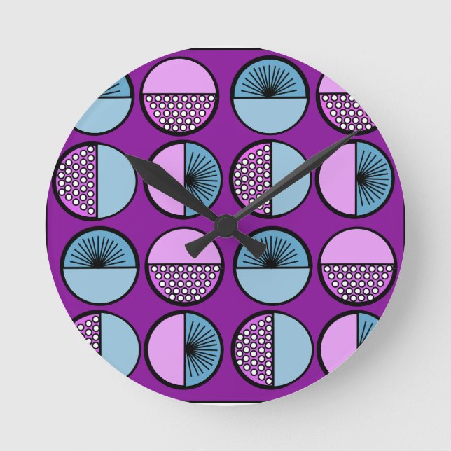 Horloge Ronde Cercles et étoiles (Recto)