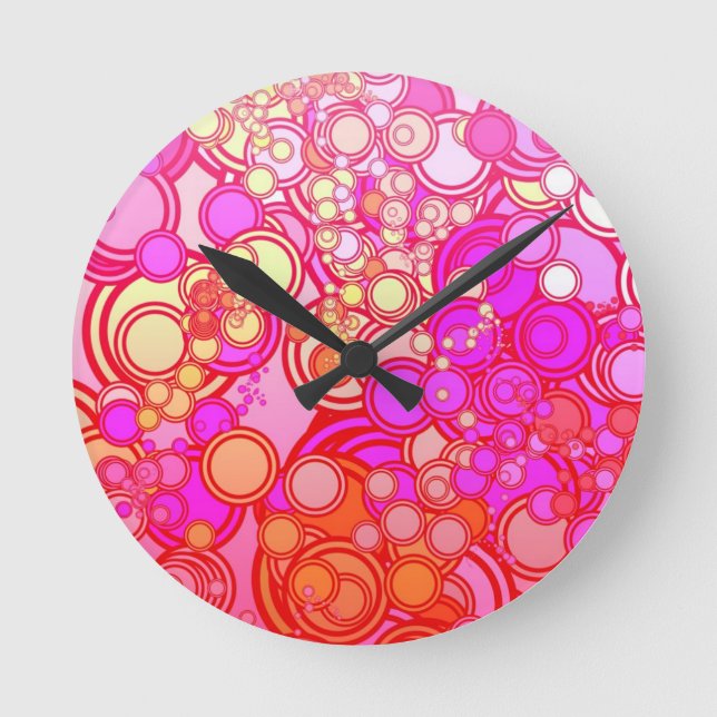 Horloge Ronde Cercles rétro (Recto)