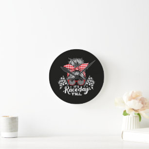 Horloge Ronde C'est le jour de la course, vous tous de la course